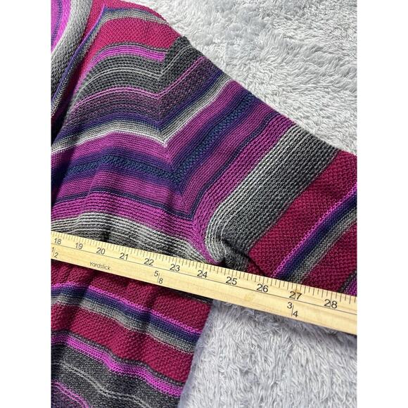 Ralph Lauren Womens Waterfall Cardigan 1X Multicolor Linen Blend Purple Red Boho - Picture 4 of 9